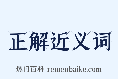 正解近义词是什么意思的图片